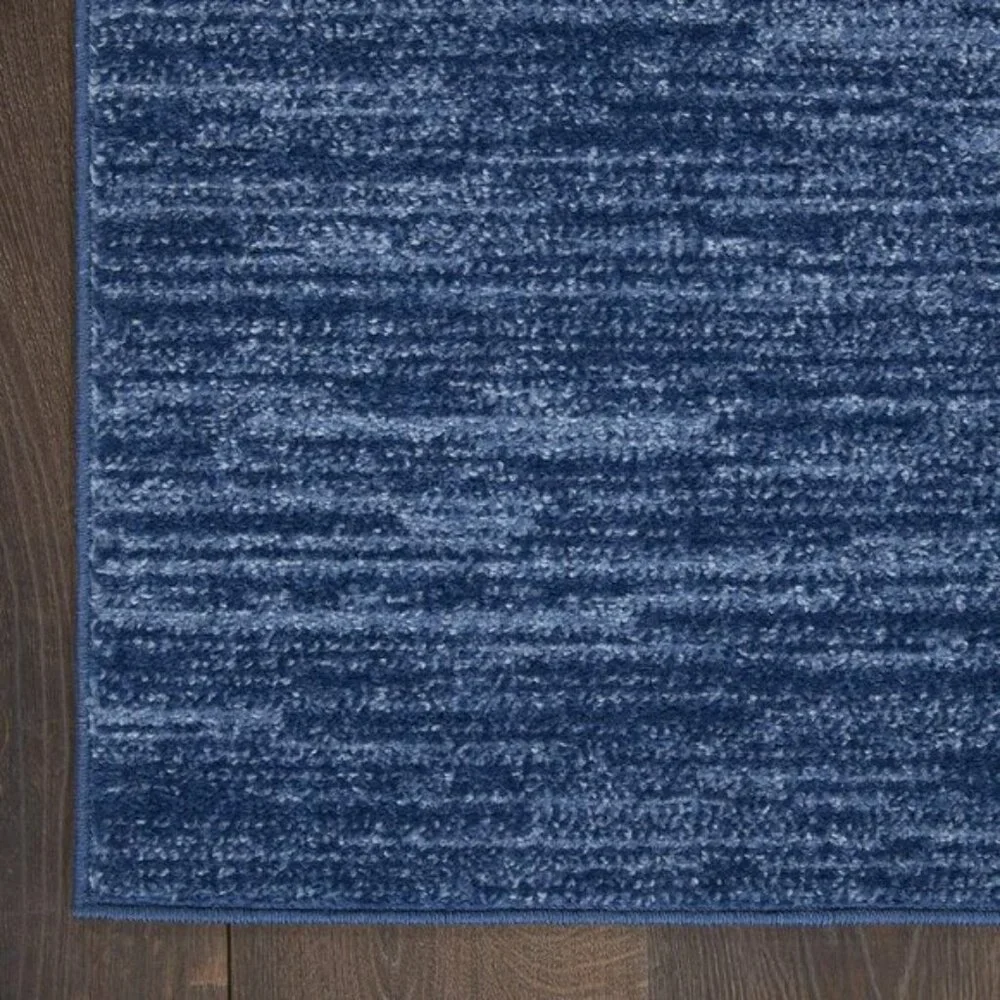 New 4 x 6ft Navy Blue Modern Area Rug, Durable Fabric Essentials Patio Carpet